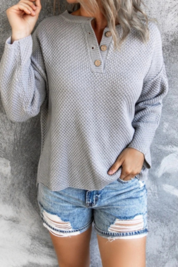 Autumn new solid color stretch stylish simple casual knits