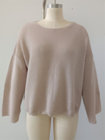 Autumn new solid color stretch loose stylish casual knits