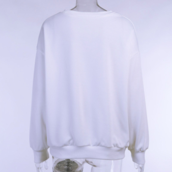 Autumn round collar long sleeves printing cotton casual sweatshirt