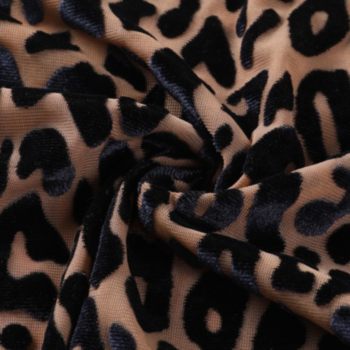 Summer flock leopard batch printing sling button sexy vest bodysuit  