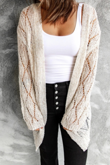 Autumn new solid color knitted stretch stylish minimalist cardigan