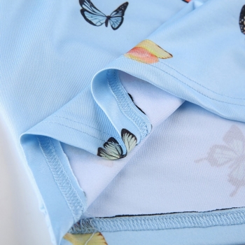 Summer new butterfly batch printing stretch slim sleeveless stylish vest