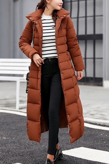 m-3xl plus size winter new 7 colors solid color inelastic hooded zip-up single-breasted pockets stylish thicken warm cotton puffer jacket