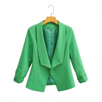 spring & autumn new 6 colors solid color inelastic long sleeves stylish blazer