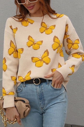 winter new 5 colors butterfly knitted stretch stylish all-match sweater