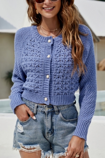 winter new two colors pure color stretch single-breasted stylish casual knitted sweater