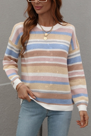 winter new multicolor knitted slight stretch stylish all-match sweater#3#