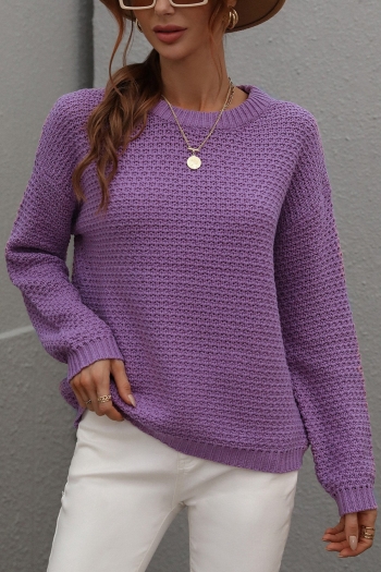winter new 6 colors pure color stretch loose casual stylish knitted sweater