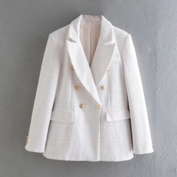 xs-l spring & autumn new solid color inelastic double breasted pocket high quality fashion blazer