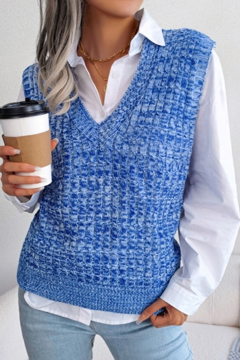 autumn & winter new 3 colors stretch v-neck knitted fashion vest sweater(only sweater)