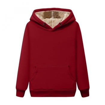 winter new plus size three colors velvet slight stretch hooded pocket stylish warm sweatshirt