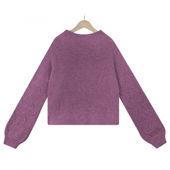 Winter new 7 colors slight stretch lantern-sleeve stylish casual knitted sweater (only sweater)