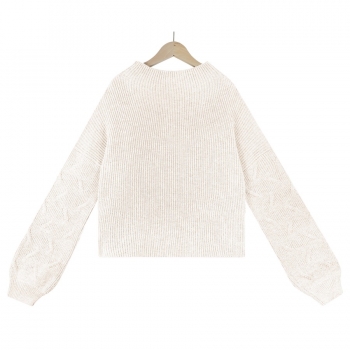 Winter new 7 colors slight stretch lantern-sleeve stylish casual knitted sweater (only sweater)