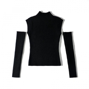 Autumn new 5 colors slight stretch stylish knitted sweater vest(with one pair of sleeves)