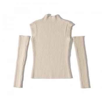 Autumn new 5 colors slight stretch stylish knitted sweater vest(with one pair of sleeves)