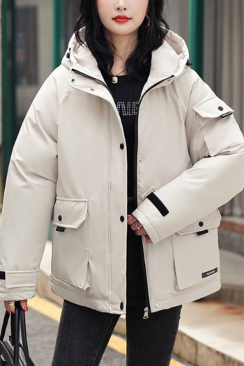 M-2XL winter new plus size 6 colors non-stretch hooded zip-up single-breasted pocket stylish warm high quality parka jacket