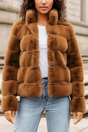 s-3xl plus size winter new stylish eight colors high collar plush long sleeve high quality casual fur coat