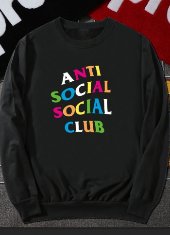 s-5xl autumn & winter new plus size letter fixed printing slight stretch long sleeve loose casual simple sweatshirt