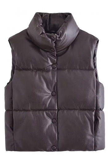 xs-l winter new non-stretch solid color single-breasted pocket high quality fashion cotton vest outerwear
