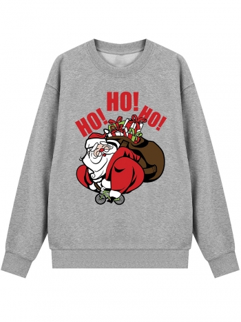 s-5xl christmas style winter new plus size santa claus & letter fixed printing slight stretch long sleeve casual simple sweatshirt#23