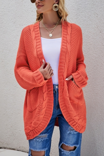 winter 7 colors slight stretch pocket stylish all-match knitted cardigan sweater