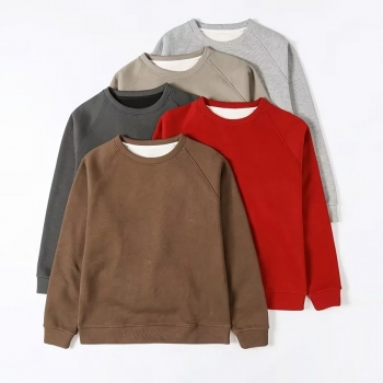 new 5 colors non-stretch crew neck long sleeve thickened casual warm sweatshirt