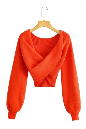slight stretch solid color 5 colors kink slim stylish exquisite knitted sweater