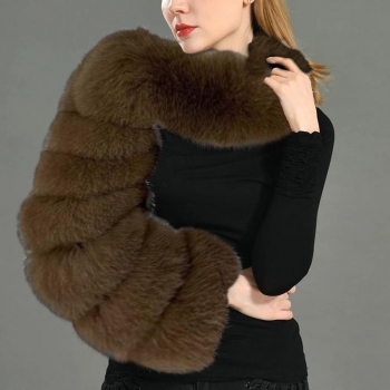 inelastic 5 colors one shoulder exquisite fur outerwear