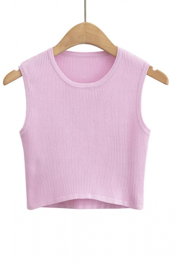 Sexy slight stretch 6 colors knitted crop tank top(size run small)