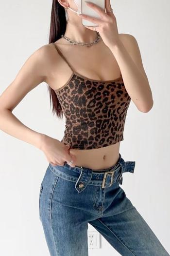 sexy slight stretch leopard print sling slim vest size run small