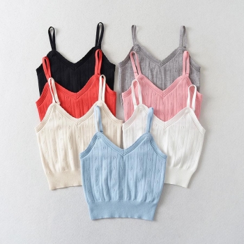 sexy slight stretch 7-colors solid color sling slim vest size run small