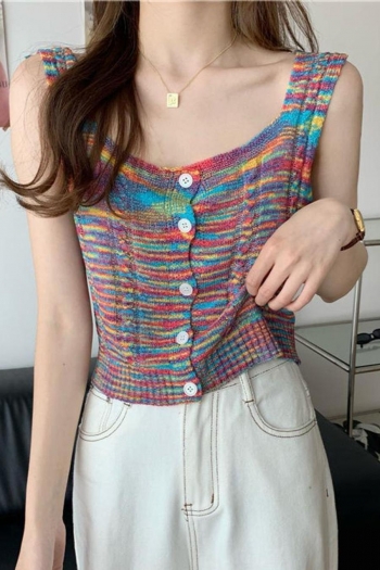 sexy stretch knitting button vest(size runs small)