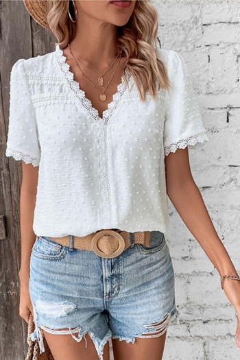 casual non-stretch lace loose blouses