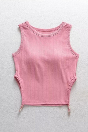sexy slight stretch 6 colors padded drawstring crop vest(size run small)
