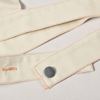 Exquisite non-stretch tatting hollow metallic ring linked crop jacket