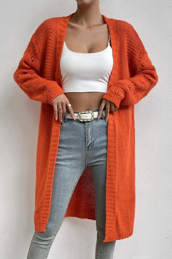 casual slight stretch ribbed knit solid color sweater(only outerwear)