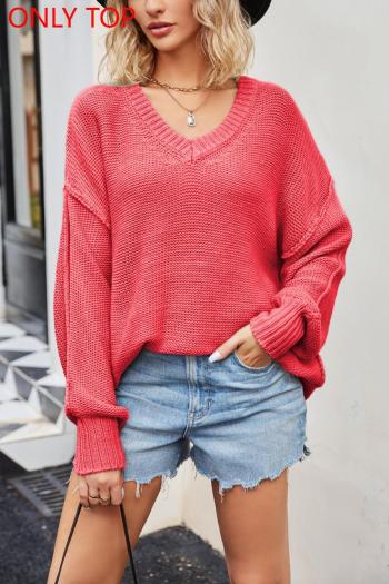 casual slight stretch knitted 7 colors v-neck all-match sweater(only sweater)