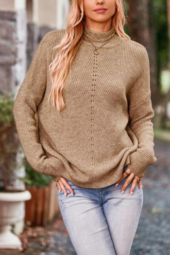 casual slight stretch knitted four colors all-match sweater