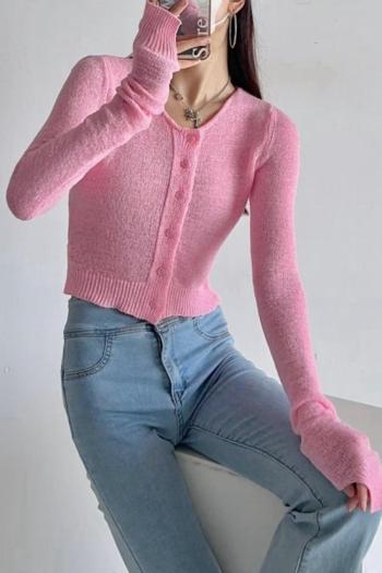 exquisite slight stretch knitted 4 colors all-match crop sweater(size run small)
