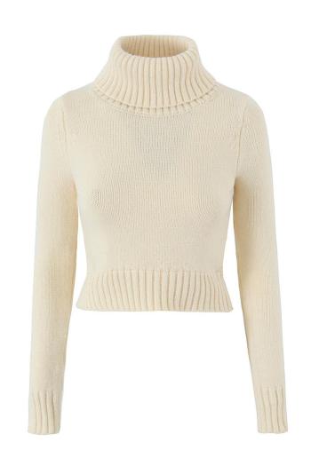 stylish slight stretch knitted turtleneck all-match sweater(size run small)