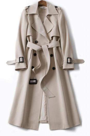casual plus-size with belt lining trench coat