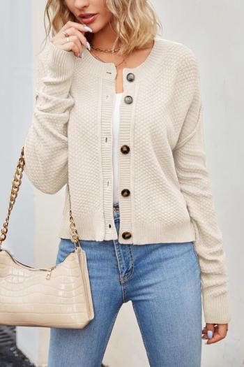 casual slight stretch knitted 4 colors single-breasted sweater(only sweater)