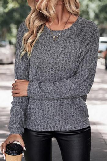 casual slight stretch knitted simple thin sweater