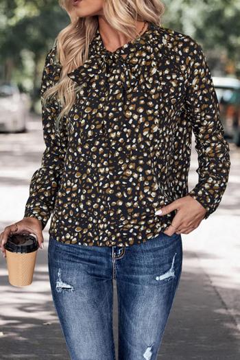 casual non-stretch batch printing long sleeve all-match blouse