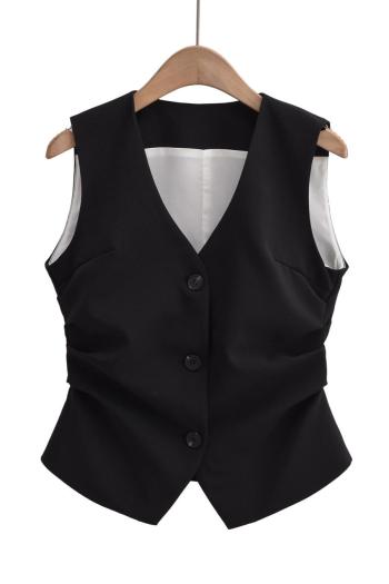 stylish non-stretch non-stretch v-neck all-match blazer vest(size run small）