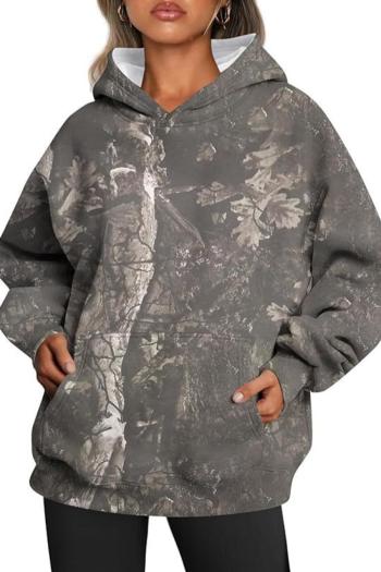casual plus size slight stretch trunk printing hooded sweatshirts