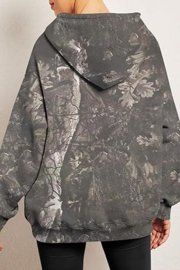 Casual plus size slight stretch trunk printing hooded sweatshirts