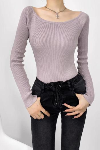 pure color high stretch casual slim knitted bodysuit size run small