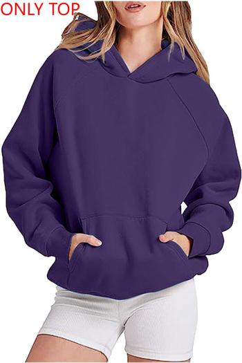 casual slight stretch 8 colors hooded pocket loose sweatshirt(only sweatshirt)