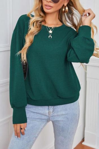 casual slight stretch solid color all-match sweatshirts